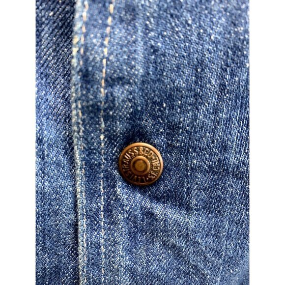 Levi's 70s Vintage Orange Tab Single Thread Stitching USA Made Vest Large - Picture 5 of 10